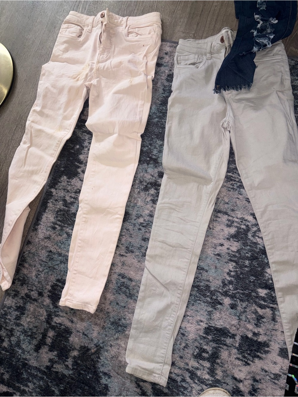 Forever 21 Pale Pink & Light Gray Skinny Jeans - Pair